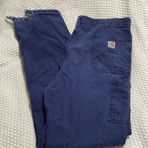 Carhartt Mens Dark Blue Pants. Size: 32
